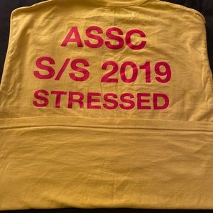 Anti Social Social Club Yellow Tee Stressed 2019